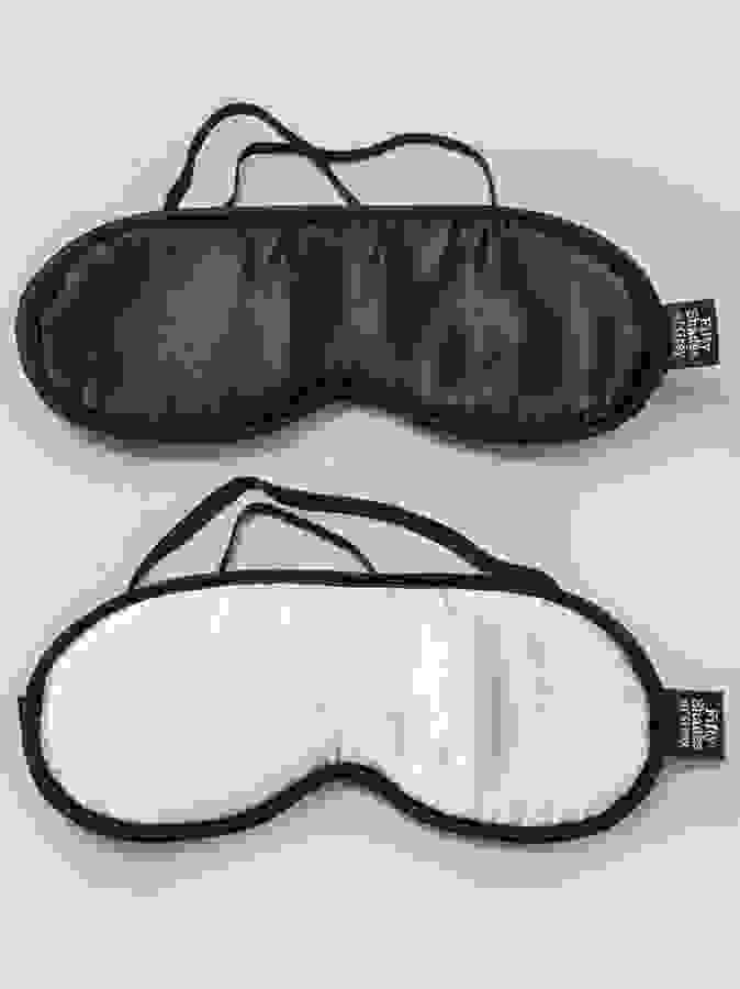 Fifty Shades of Grey No Peeking Soft Twin Blindfold Set, Silver, hi-res
